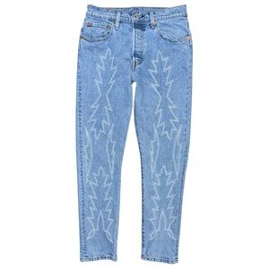 Levi’s Premium 501 Skinny Stretch Jeans 27 x 28 Del Norte Embroidered Western